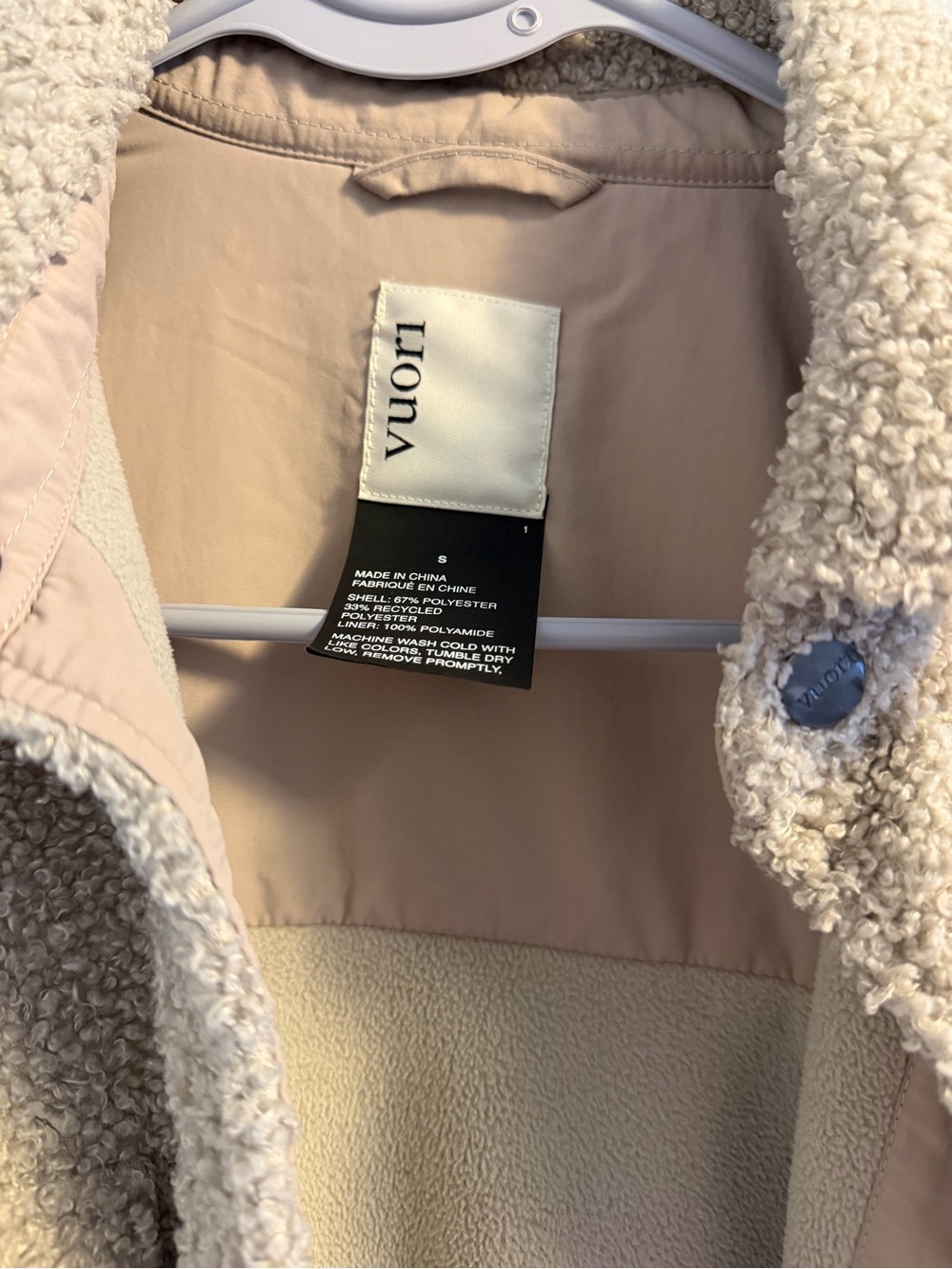 Vuori Beige Sherpa Shirt Jacket - Picture 2 of 4